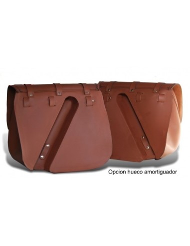 SET ALFORJAS TRAJANO BAS MARRÓN CUERO HC AMORT HD SPORTSTER