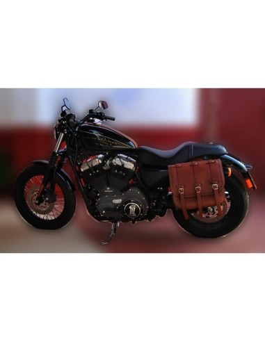 SET ALFORJAS TRAJANO BAS MARRÓN CUERO HC AMORT HD SPORTSTER