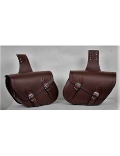 ALFORJAS ALHAMA BÁSICAS  PARA ROYAL ENFIELD MARRÓN 2
