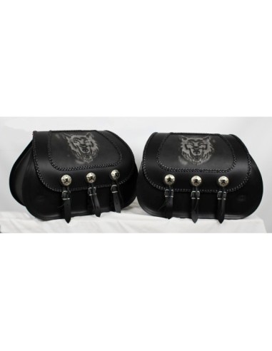 ALFORJAS RIGIDAS JABATO LOBO PARA INDIAN SCOUT SIXTY