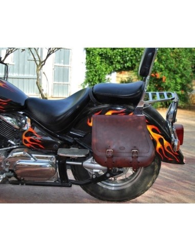 ALFORJA LATERAL PIEL SCIPION BÁSICA UNIVERSAL IZDA CHOCO