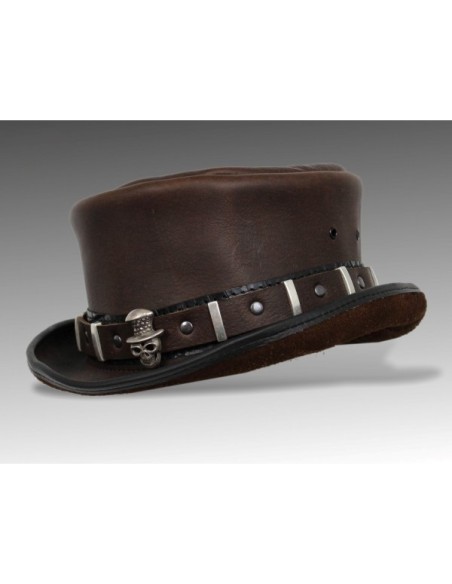 SOMBRERO PIEL TAHUR VINTAGE SKULL