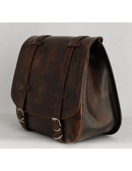 ALFORJAS PIEL ULISES MARRÓN VINTAGE UNIVERSAL