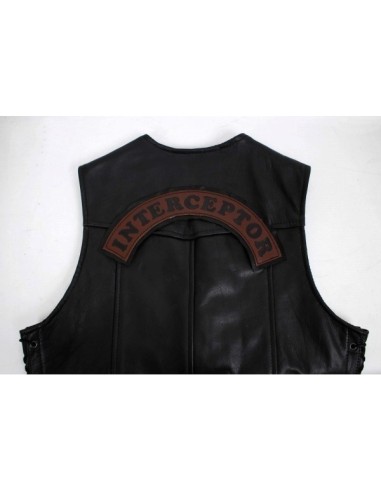 PARCHE DE PIEL INTERCEPTOR MARRÓN