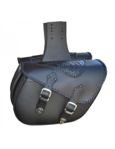 ALFORJAS PIEL ALHAMA TRENZADO COCO PARA HD SPORTSTER 2