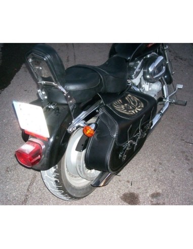 ALFORJAS RIGIDAS IBER TRENZADA ÁGUILA ALAS PARA SPORTSTER H.D
