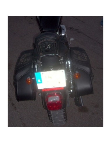 ALFORJAS RIGIDAS IBER TRENZADA ÁGUILA ALAS PARA SPORTSTER H.D