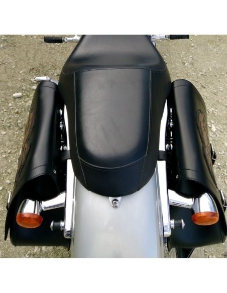 SET ALFORJAS SCIPION BÁSICA HCO AMORT CRANEO LLAMAS SPORTSTER H.D