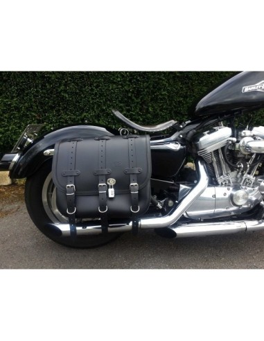 ALFORJA PIEL TRAJANO BASICA HCO AMORT DERECHA SPORTSTER H.D 883-1200