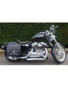 ALFORJA PIEL TRAJANO BASICA HCO AMORT DERECHA SPORTSTER H.D 883-1200