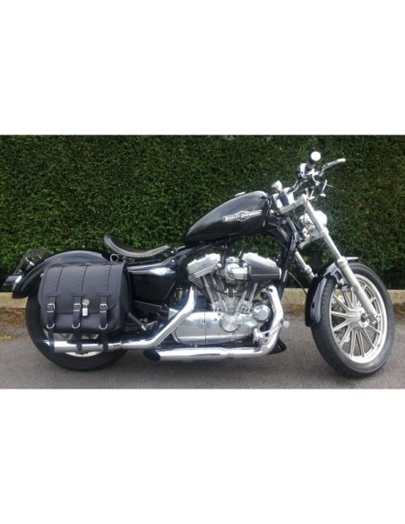 ALFORJA PIEL TRAJANO BASICA HCO AMORT DERECHA SPORTSTER H.D 883-1200