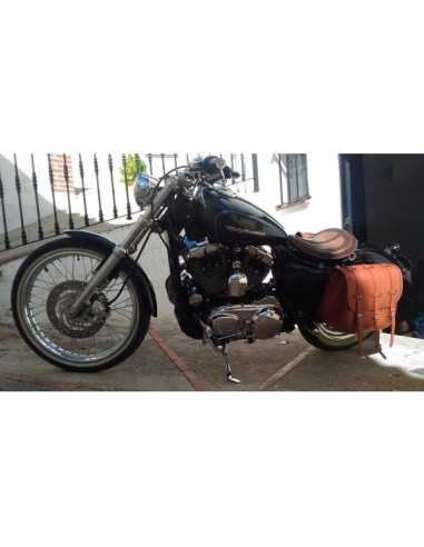 ALFORJA LATERAL TRAJANO BASICA MARRÓN CUERO UNIVERSAL