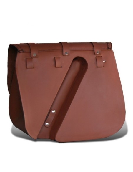 ALFORJA LATERAL TRAJANO BASICA MARRÓN CUERO UNIVERSAL