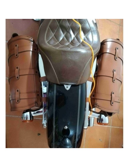 ALFORJA LATERAL TRAJANO BASICA MARRÓN CUERO UNIVERSAL