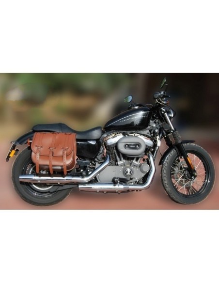 ALFORJA PIEL TRAJANO BASICA MARRÓN CUERO HCO AMORT DCHA SPORTSTER H.D 883-1200 ALFORJA PIEL TRAJANO BASICA MARRÓN CUERO HCO AMORT DCHA SPORTSTER H.D 883-1200