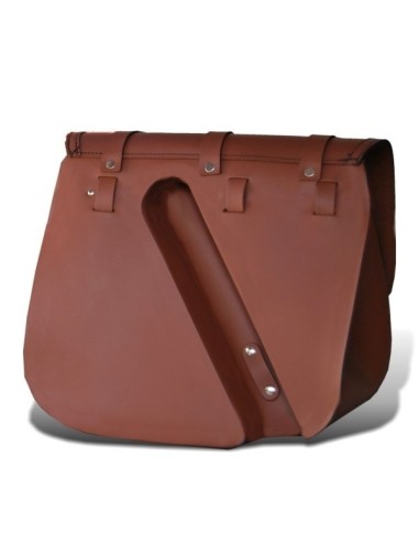 ALFORJA PIEL TRAJANO BASICA MARRÓN CUERO HCO AMORT DCHA SPORTSTER H.D 883-1200