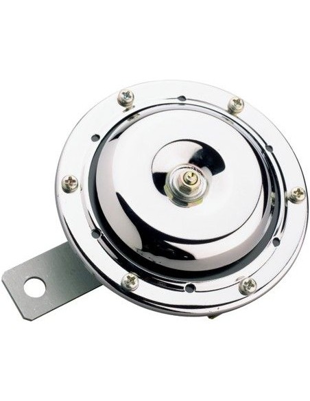 BOCINA CROMADA 10 CM DIAMETRO HOMOLOGADA