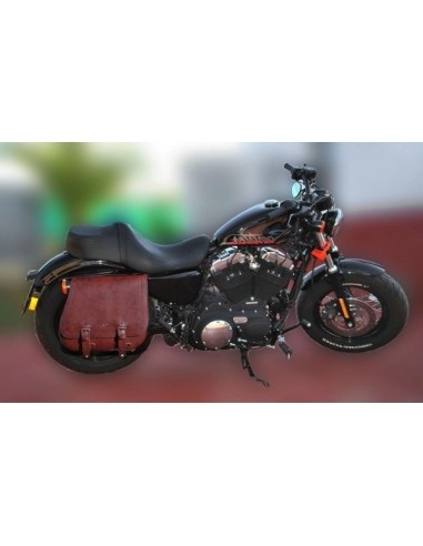 ALFORJA PIEL SCIPION HCO AMORT DERECHA MARRÓN SPORTSTER H.D