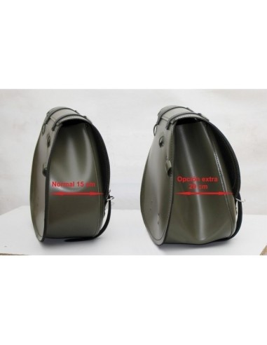 ALFORJA PIEL BANDO BÁSICA MARRÓN HCO AMORT IZDA SPORTSTER H.D 883-1200