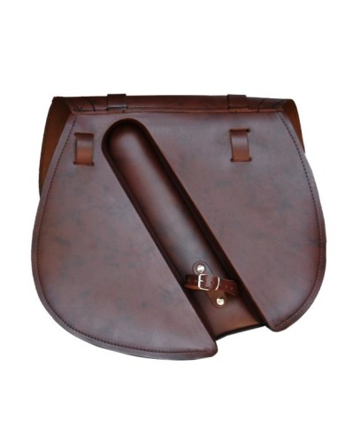 ALFORJA PIEL BANDO BÁSICA MARRÓN HCO AMORT DCHA SPORTSTER H.D 883-1200