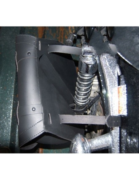 ALFORJA PIEL CENTURION HCO AMORT IZDA NEGRO/BLANCO SPORTSTER H.D