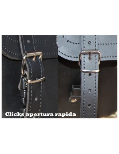 ALFORJA BASCULANTE LEGION MARRÓN CUERO IZDA SPORTSTER H.D 883-1200