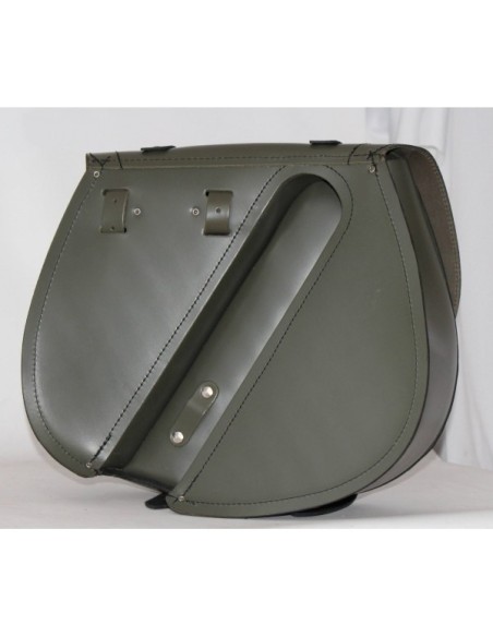 ALFORJA PIEL SPARTA ARMY STAR VERDE MILITAR IZDA H.D SPORTER  883-1200