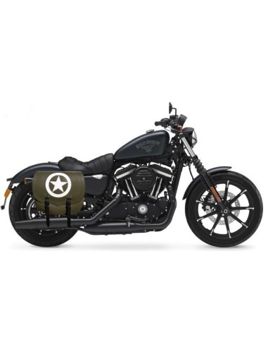 ALFORJA PIEL SPARTA ARMY STAR VERDE MILITAR DCHA H.D SPORTER  883-1200