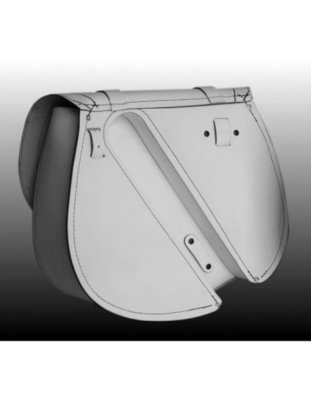 ALFORJA PIEL BANDO BAS BLANCO HCO AMORT IZDA SPORTSTER H.D ALFORJA PIEL BANDO BAS BLANCO HCO AMORT IZDA SPORTSTER H.D
