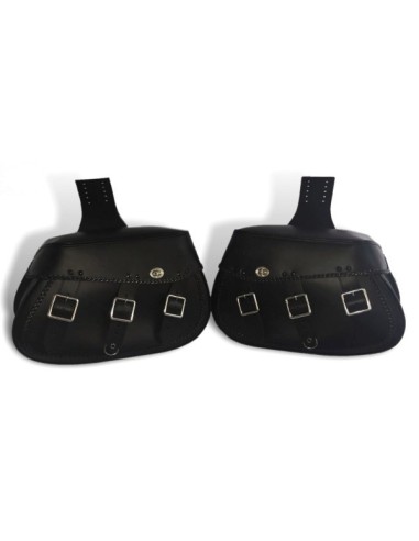 ALFORJAS PIEL PIZARRO BASICAS TRENZADA UNIVERSAL