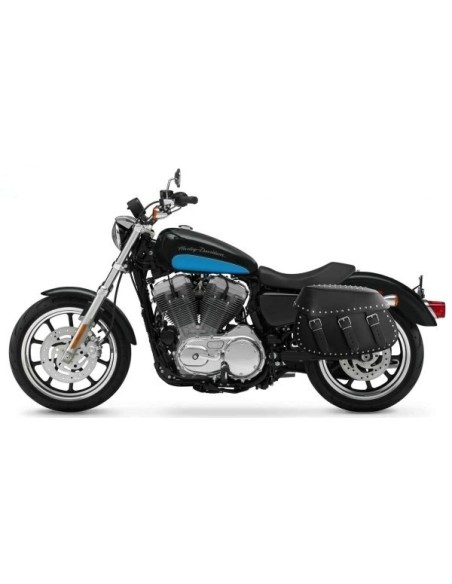 ALFORJAS PIEL PIZARRO CLÁSICA PARA H.D SPORTSTER 883