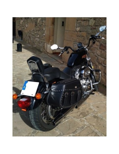 ALFORJAS PIEL PIZARRO CLÁSICA PARA H.D SPORTSTER 883