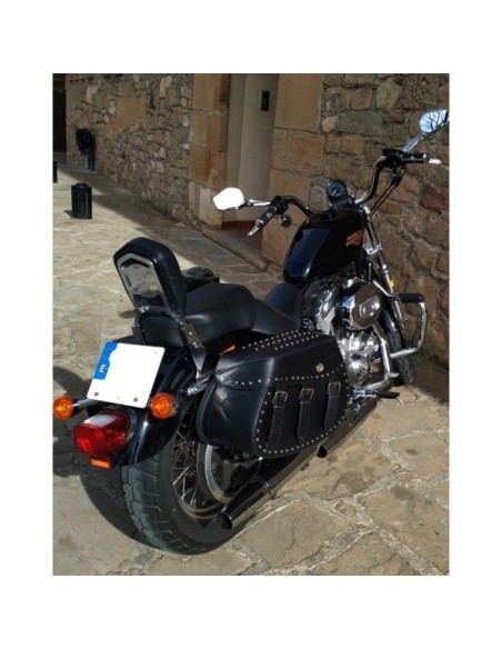 ALFORJAS PIEL PIZARRO CLÁSICA PARA H.D SPORTSTER 883