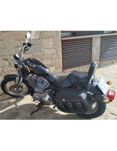 ALFORJAS PIEL PIZARRO CLÁSICA PARA H.D SPORTSTER 883