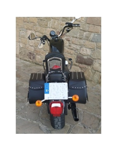 ALFORJAS PIEL PIZARRO CLÁSICA PARA H.D SPORTSTER 883