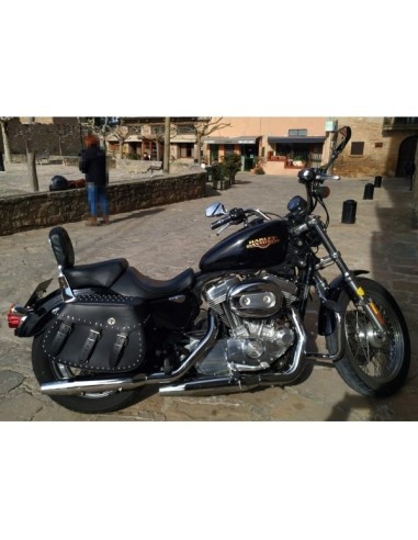 ALFORJAS PIEL PIZARRO CLÁSICA PARA H.D SPORTSTER 883