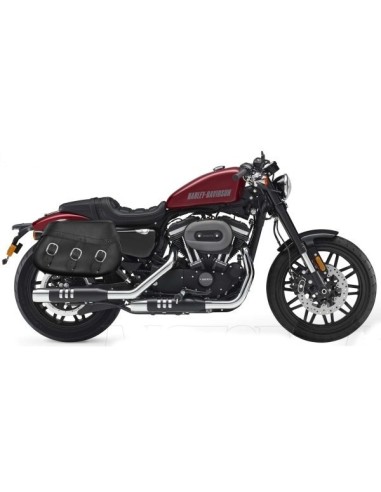 ALFORJAS PIEL PIZARRO BÁSICA PARA H.D SPORTSTER 883