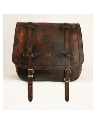 ALFORJA PIEL ULISES MARRÓN VINTAGE IZDA PARA SPORTSTER H.D