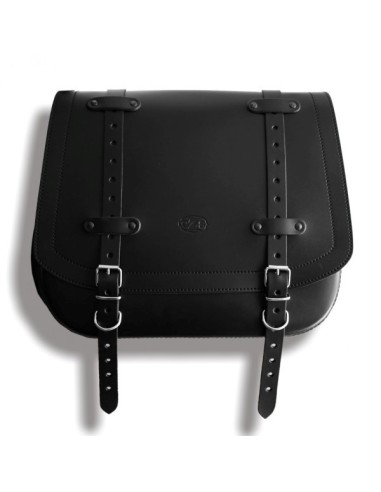 ALFORJA PIEL ULISES NEGRA IZDA PARA SPORTSTER H.D