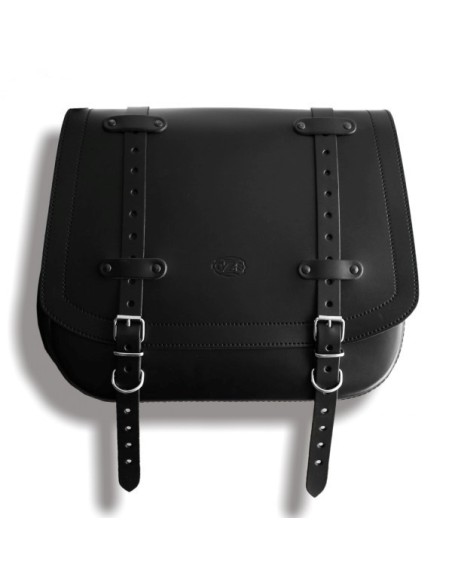 ALFORJA PIEL ULISES NEGRA IZDA PARA SPORTSTER H.D