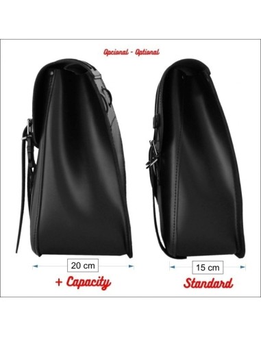 ALFORJA PIEL ULISES NEGRA IZDA PARA SPORTSTER H.D