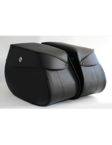 ALFORJAS PIEL PIZARRO BLOQUE HCO AMORT PARA H.D SPORTSTER 883-1200