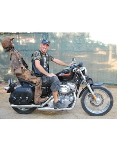 ALFORJAS PIEL IKARO SKULL TIBIAS HCO AMORT PARA H.D SPORTSTER