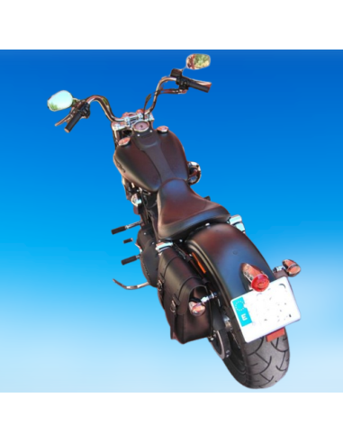 ALFORJA PIEL CENTURION IZDA PARA DYNA STREET-BOD H.D