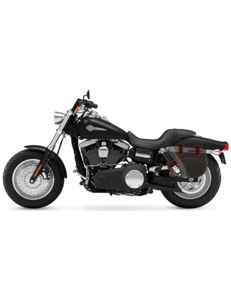 SET ALFORJAS BANDO FAT HCO AMORT PARA DYNA FAT-BOB H.D