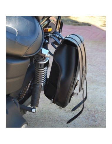 ALFORJA PIEL BANDO PLATOON IZDA STREET-BOB DYNA H.D