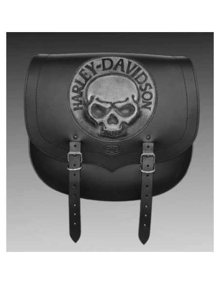 Alforja Lateral Sparta Skull Para Softail Harley Davidson Alforjas