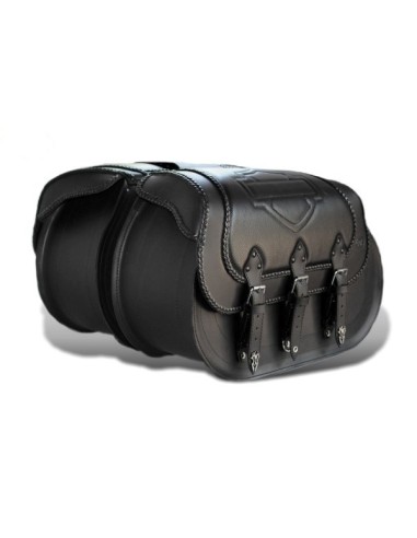 ALFORJAS RIGIDAS CAMPEADOR PERSONALIZADA ESCUDO HARLEY DAVIDSON PARA SOFTAIL H.D