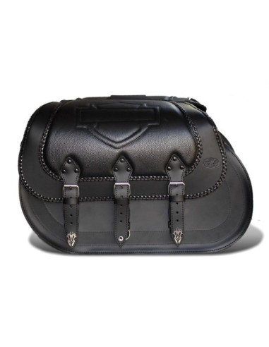 ALFORJAS RIGIDAS CAMPEADOR PERSONALIZADA ESCUDO HARLEY DAVIDSON PARA SOFTAIL H.D