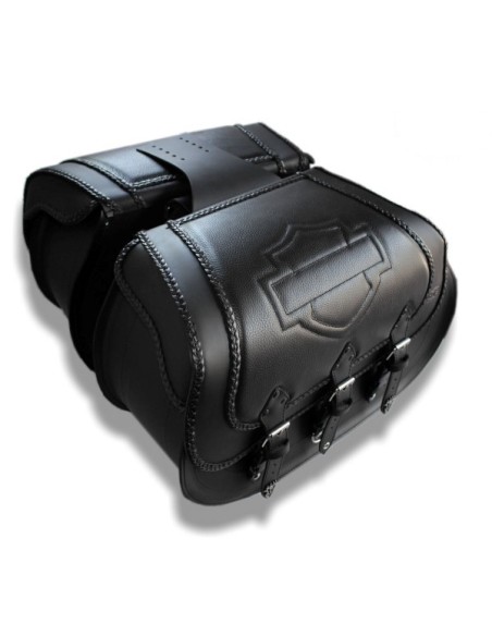 ALFORJAS RIGIDAS CAMPEADOR PERSONALIZADA ESCUDO HARLEY DAVIDSON PARA SOFTAIL H.D